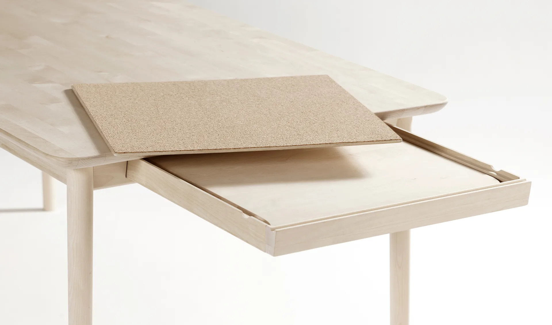 Prima Vista dining table, Birch white oiled 120x90 cm white oiled + 1 extension piece Stolab