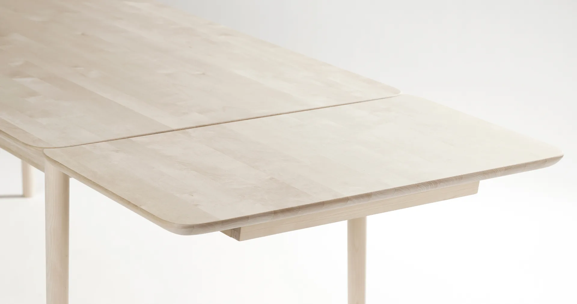 Prima Vista dining table, Birch white oiled 120x90 cm white oiled + 1 extension piece Stolab