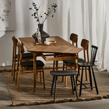 Prima Vista dining table - Oak natural oil-120cm-1 insert - Stolab