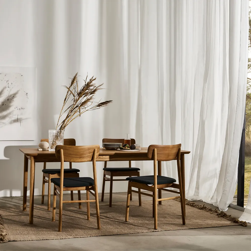 Prima Vista dining table, Oak natural oil-180cm-1 insert Stolab