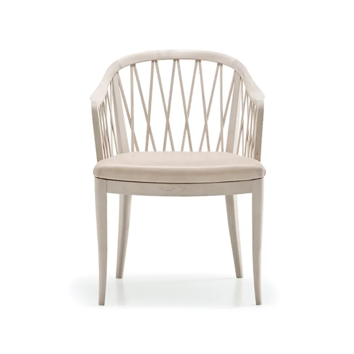 Widemar arm chair - Leather tärnsjö nature. oiled birch - Stolab