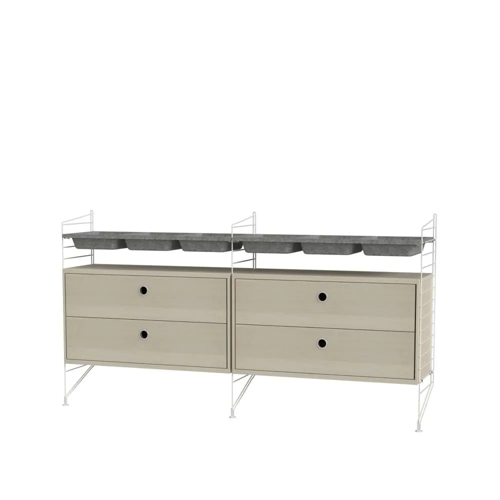 String bedroom ash & white - Combination G String