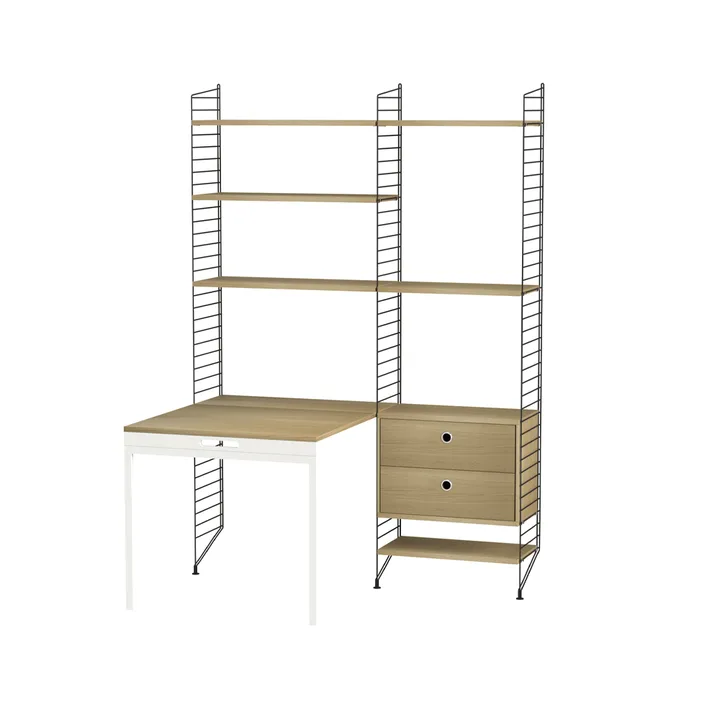 String bedroom oak & black - Combination E - String
