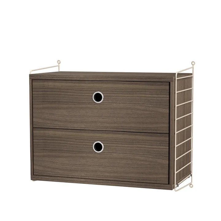 String bedroom walnut & beige - Combination A - String
