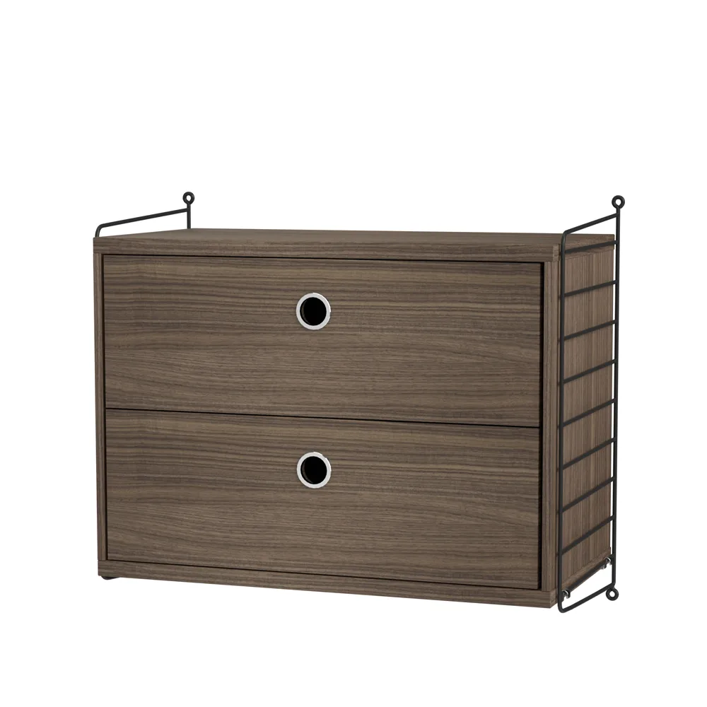 String bedroom walnut & black - Combination A,  String