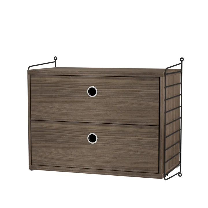 String bedroom walnut & black - Combination A - String