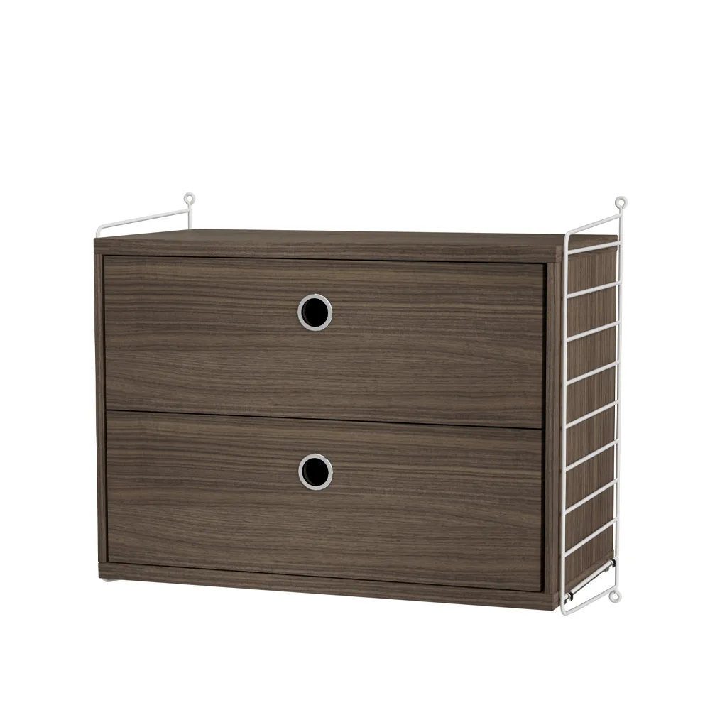 String bedroom walnut & white - Combination A,  String