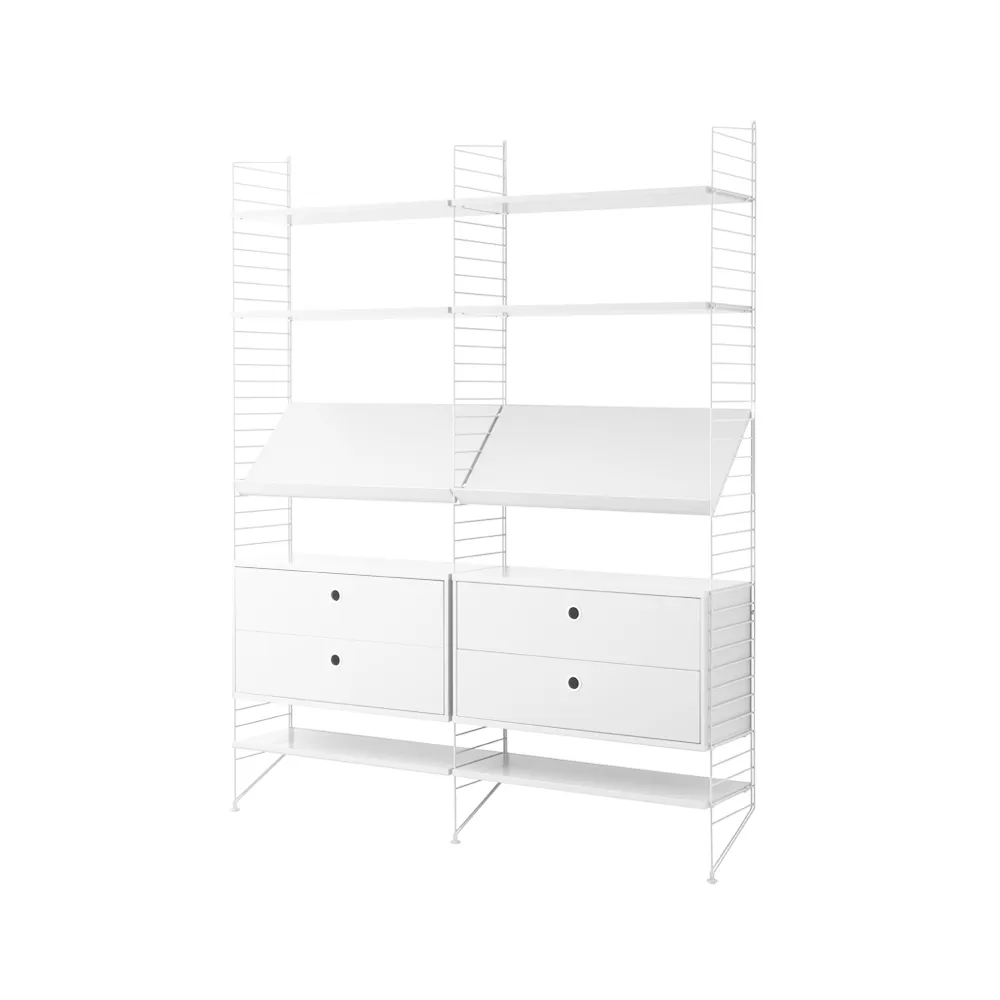 String bookshelf combination A - white,  String