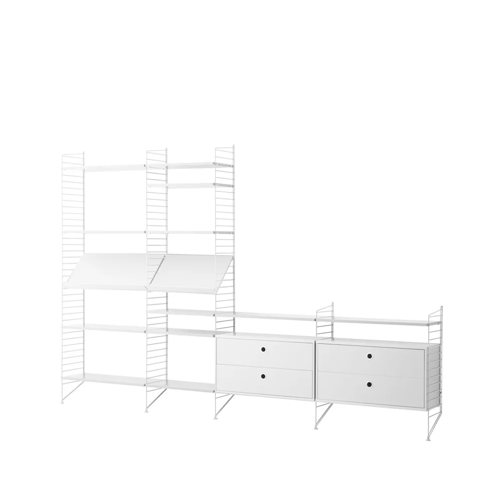 String bookshelf combination C - white,  String