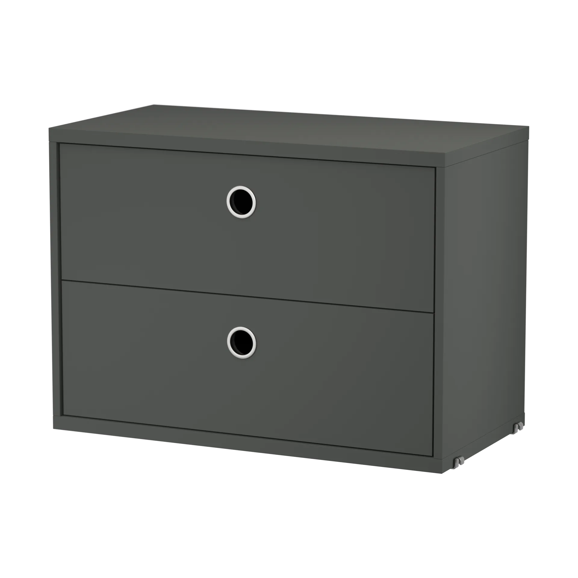 String cabinet with drawers, Dark grey, 58x30 cm String