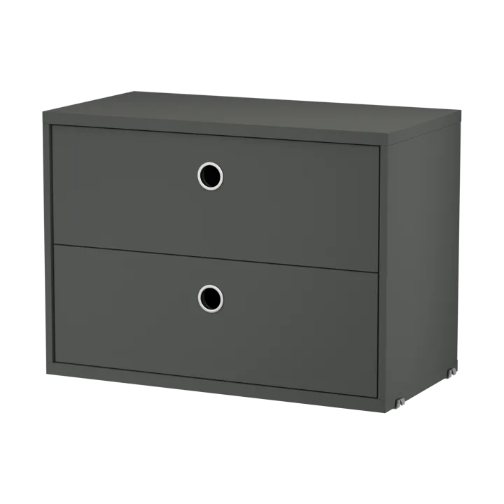 String cabinet with drawers - Dark grey, 58x30 cm - String