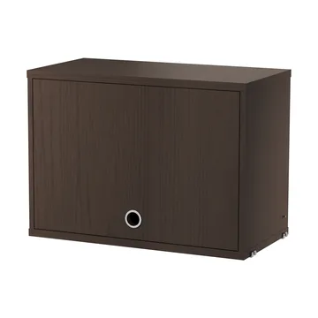 String cabinet with flip door - Dark oak, 58x30 cm - String