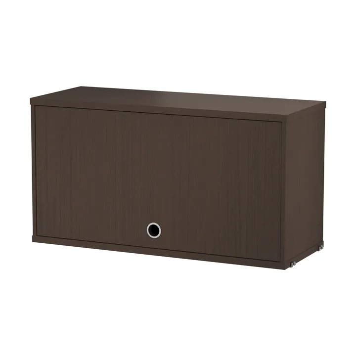 String cabinet with flip door - Dark oak, 78x30 cm - String