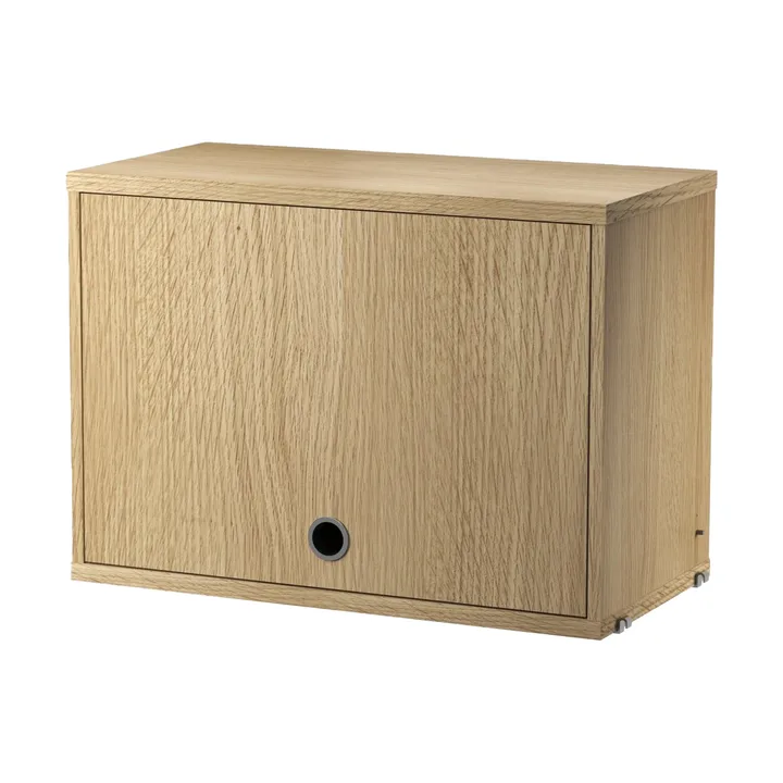 String cabinet with flip door - Oak, 58x30 cm - String
