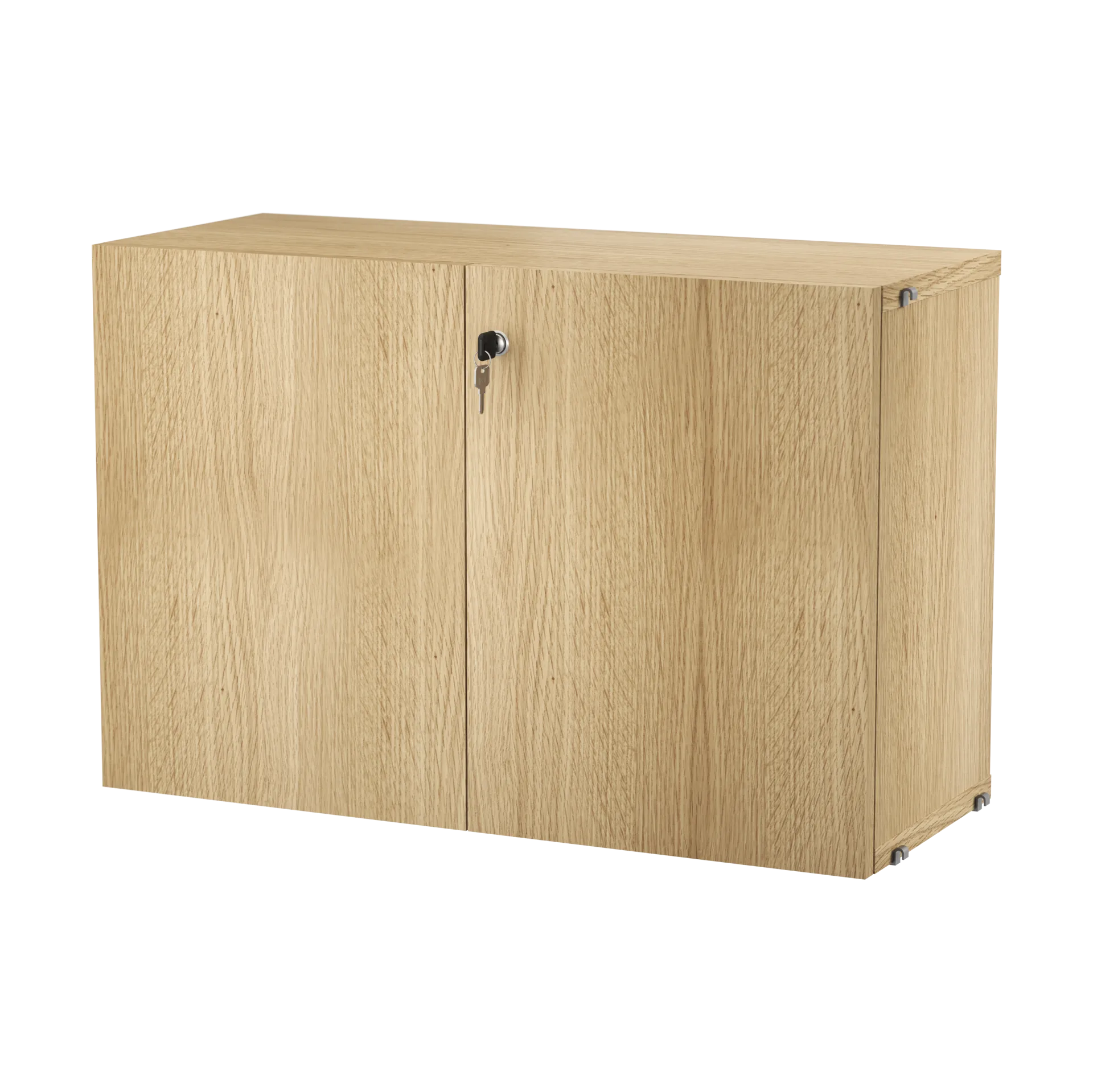 String cabinet with lock, Oak String