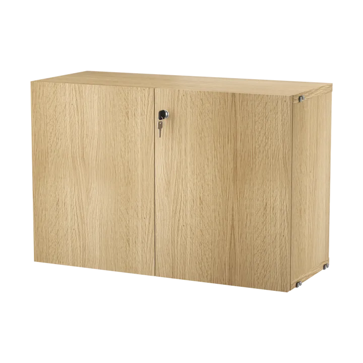 String cabinet with lock - Oak - String