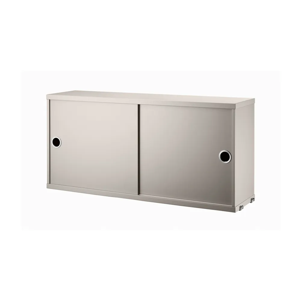 String cabinet with sliding door, Beige, 78x20 cm String