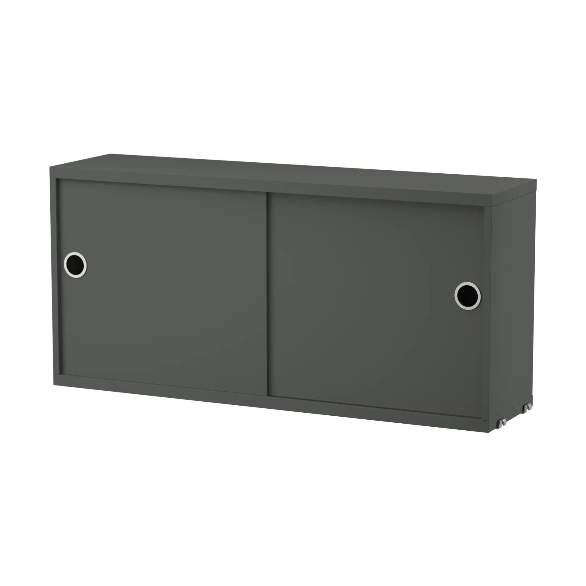 String cabinet with sliding door, Dark grey, 78x20 cm String