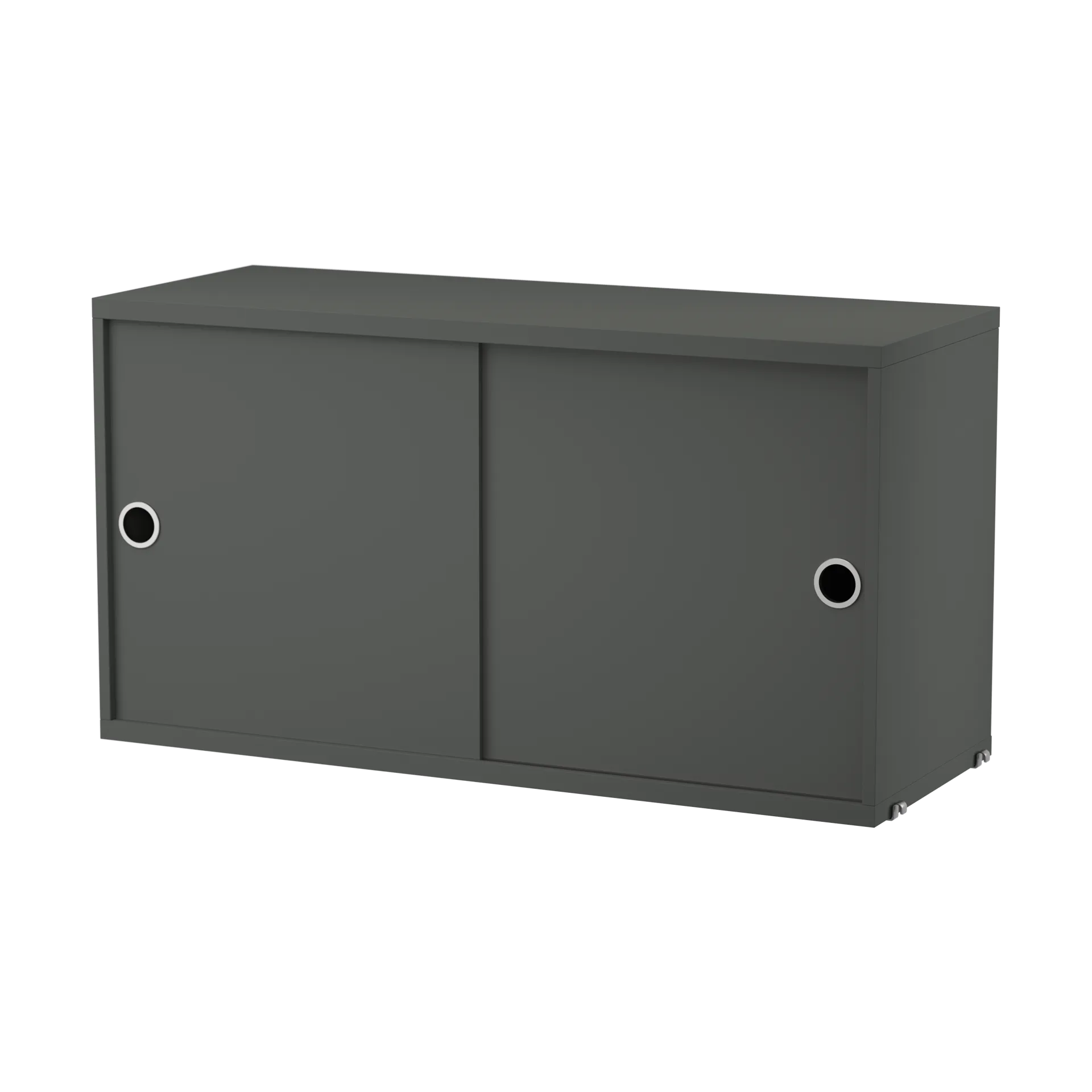 String cabinet with sliding door, Dark grey, 78x30 cm String