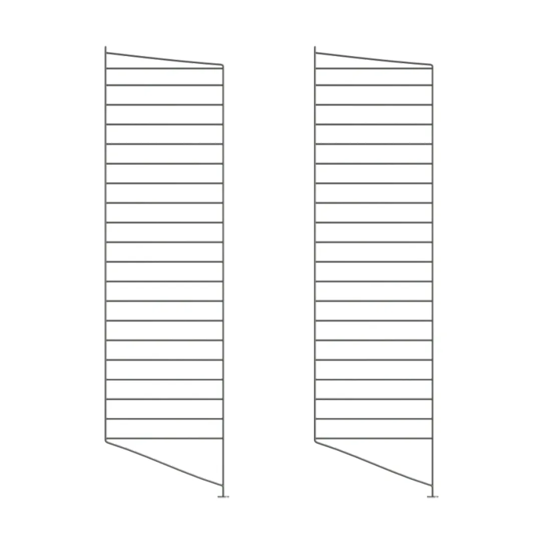 String floor panels, Dark grey, 115x30 cm, 2-pack String