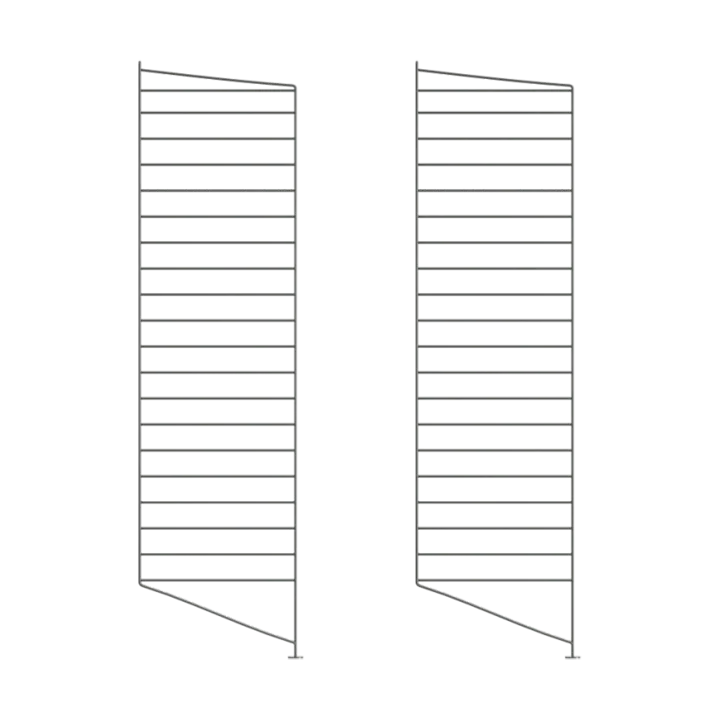 String floor panels - Dark grey, 115x30 cm, 2-pack - String
