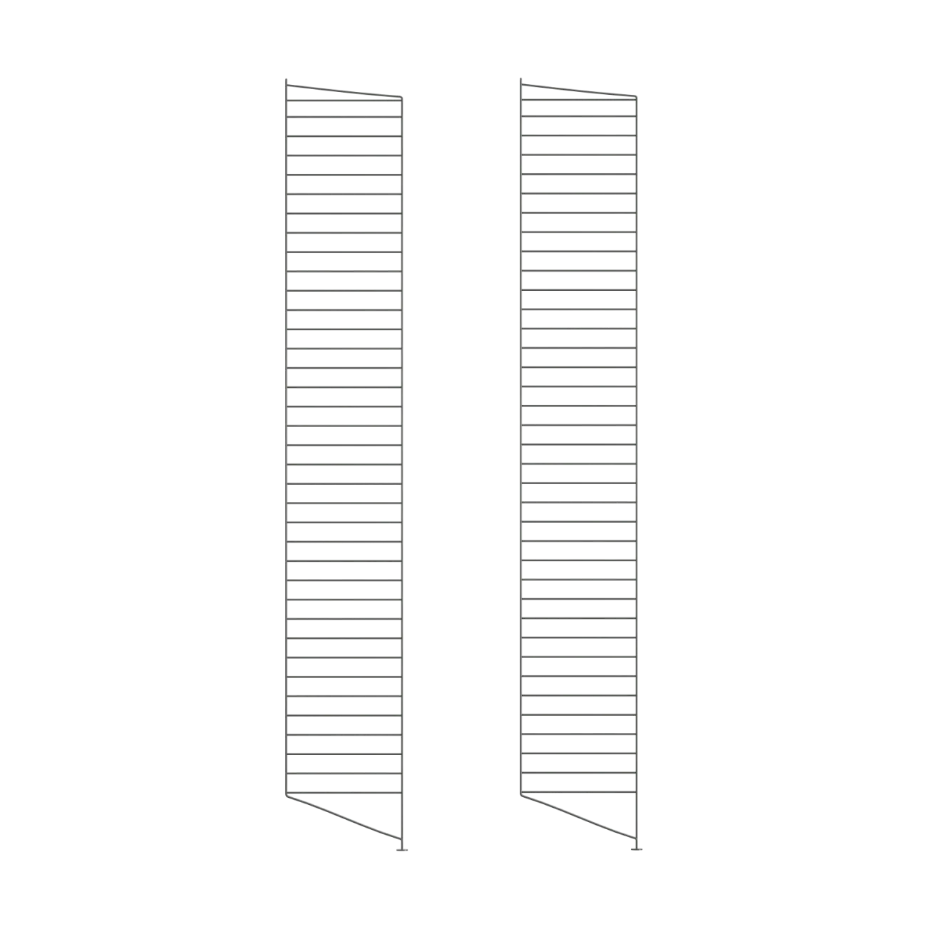 String floor panels, Dark grey, 200x30 cm, 2-pack String