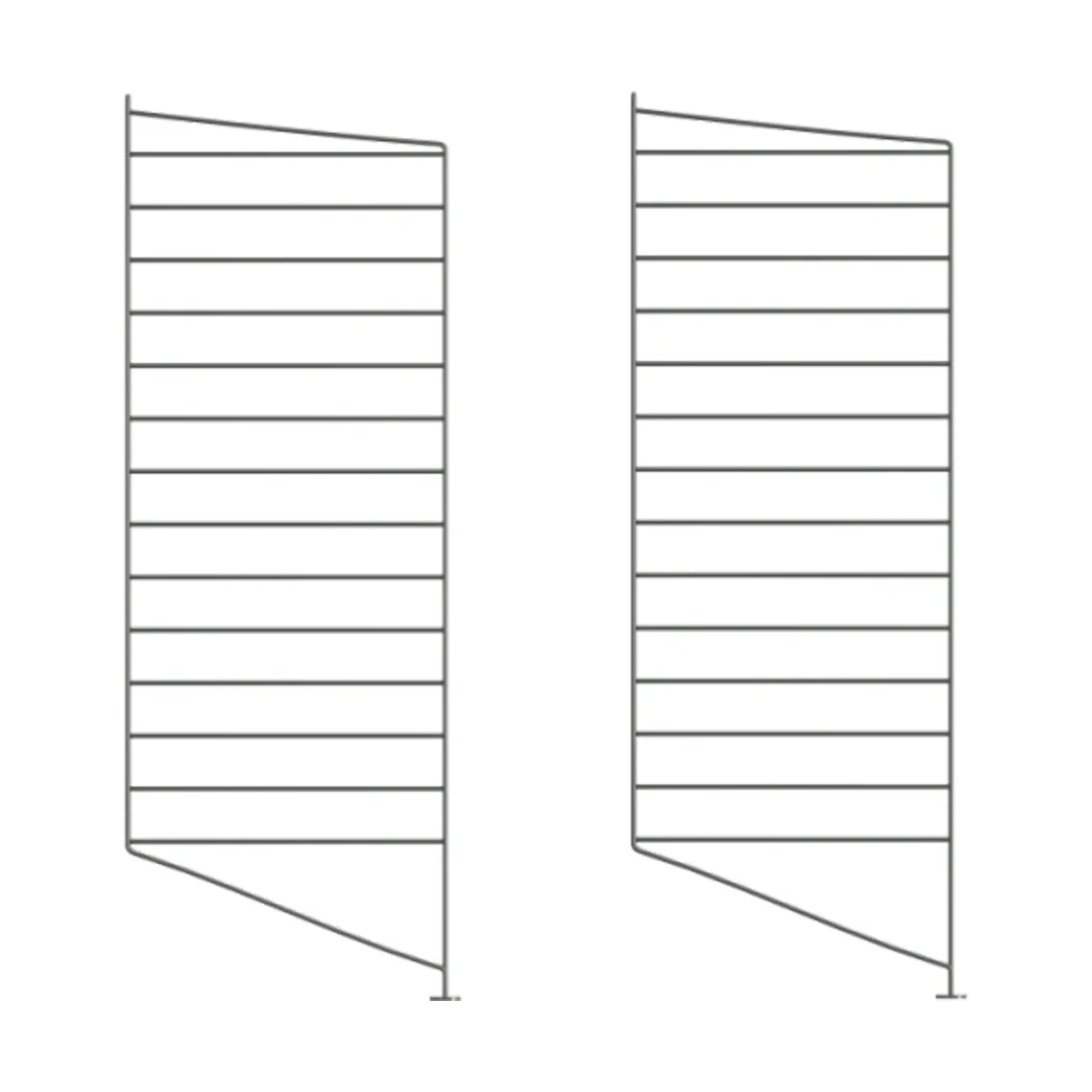 String floor panels, Dark grey, 85x30 cm, 2-pack String