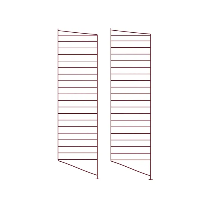 String floor panels - Dark red, 115x30 cm, 2-pack - String