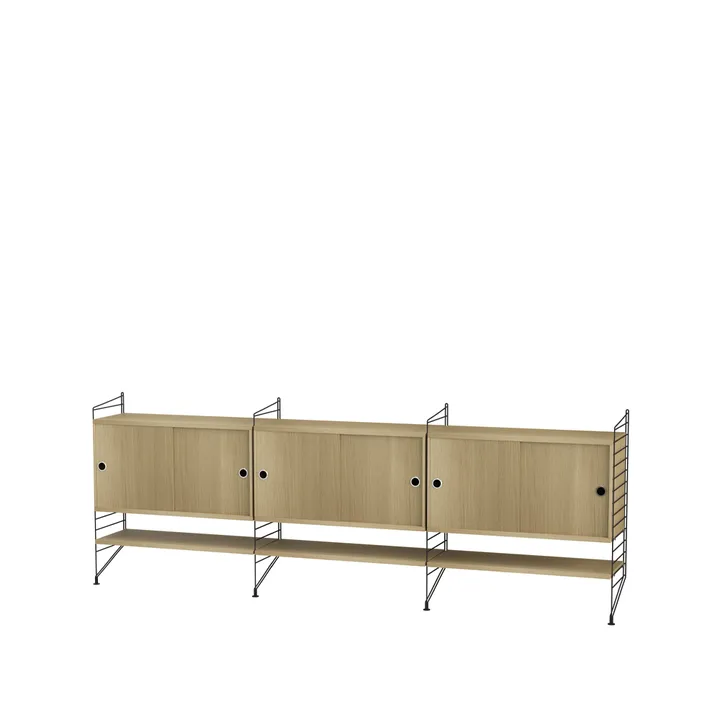 String living room oak & black - Combination F - String