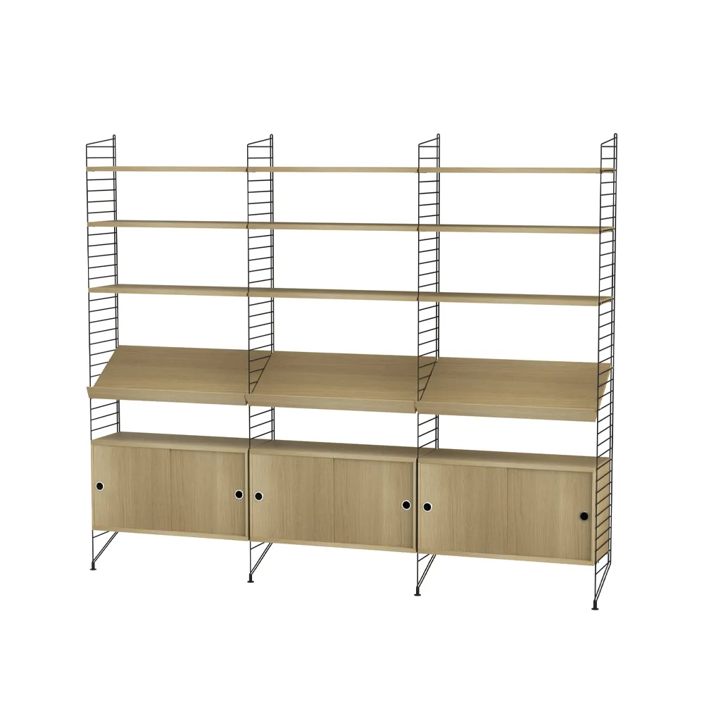 String living room oak & black - Combination G,  String