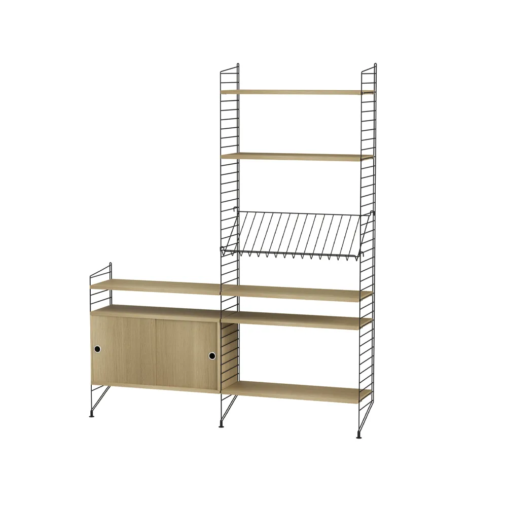 String living room oak & black - Combination K,  String