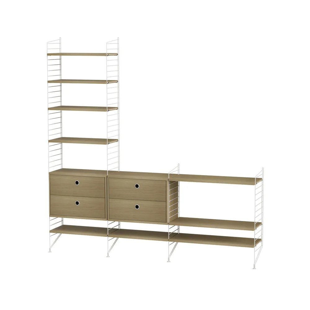 String living room oak & white - Combination J,  String