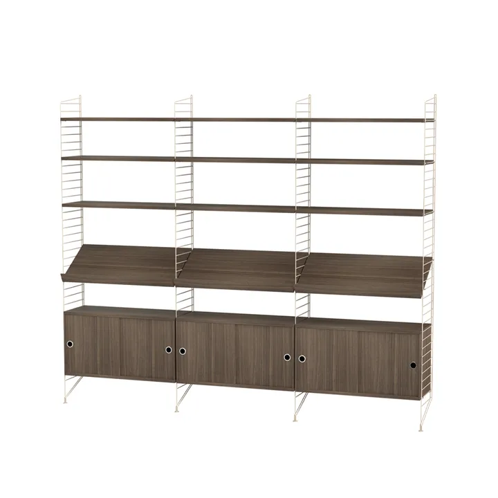 String living room walnut & beige - Combination G - String
