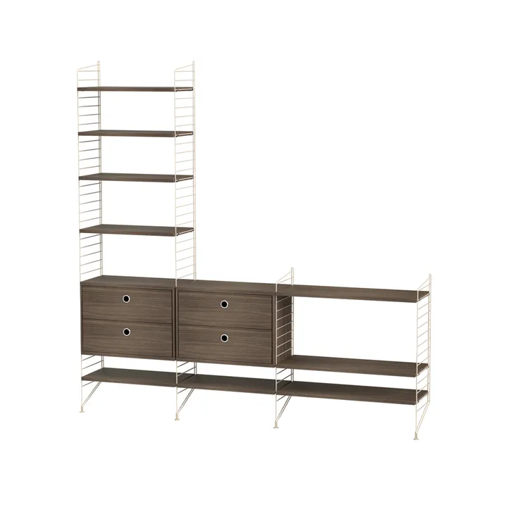 String living room walnut & beige - Combination J - String