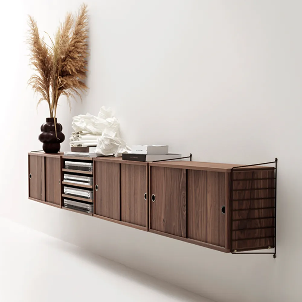 String living room walnut & black- Combination D,  String