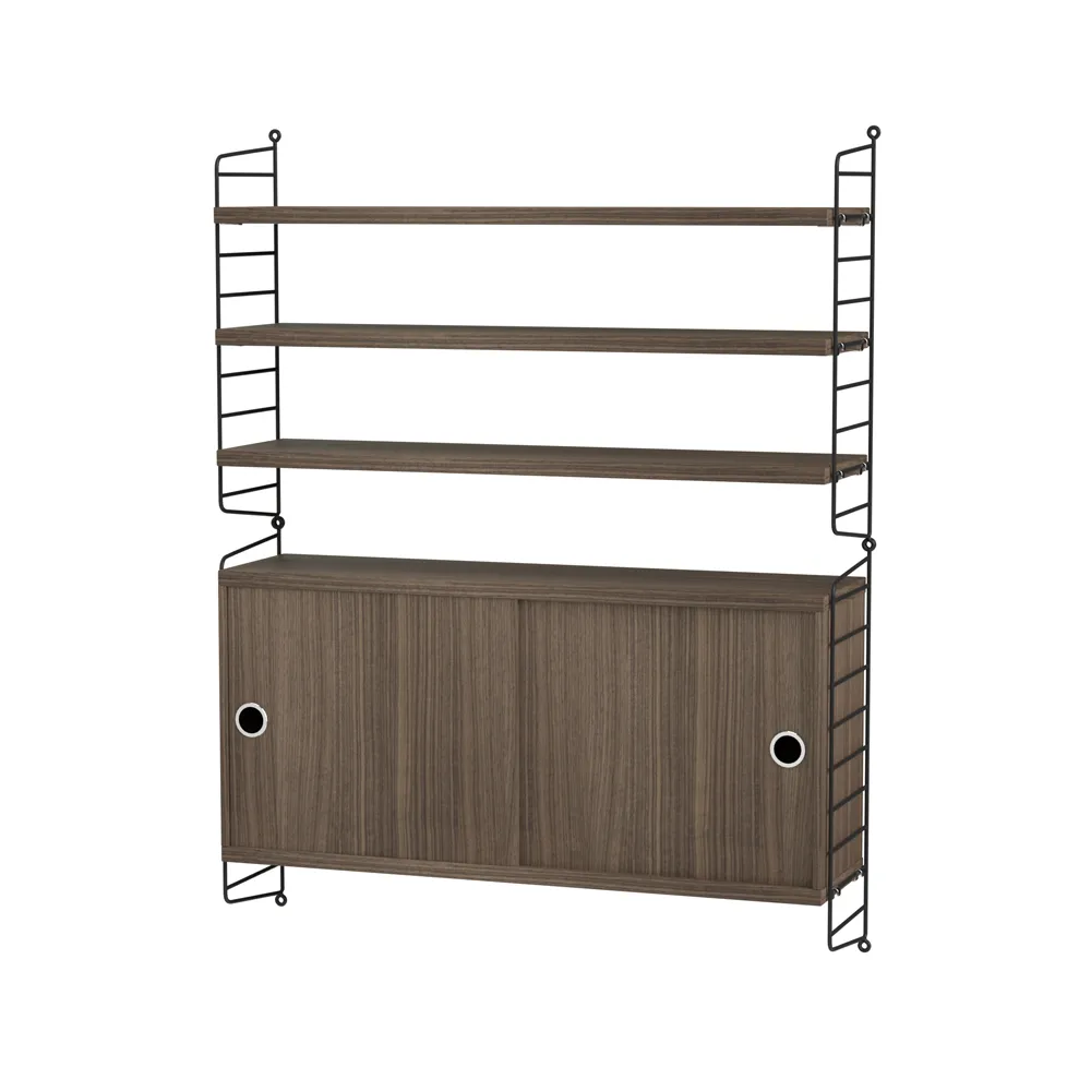 String living room walnut & black - Combination I,  String