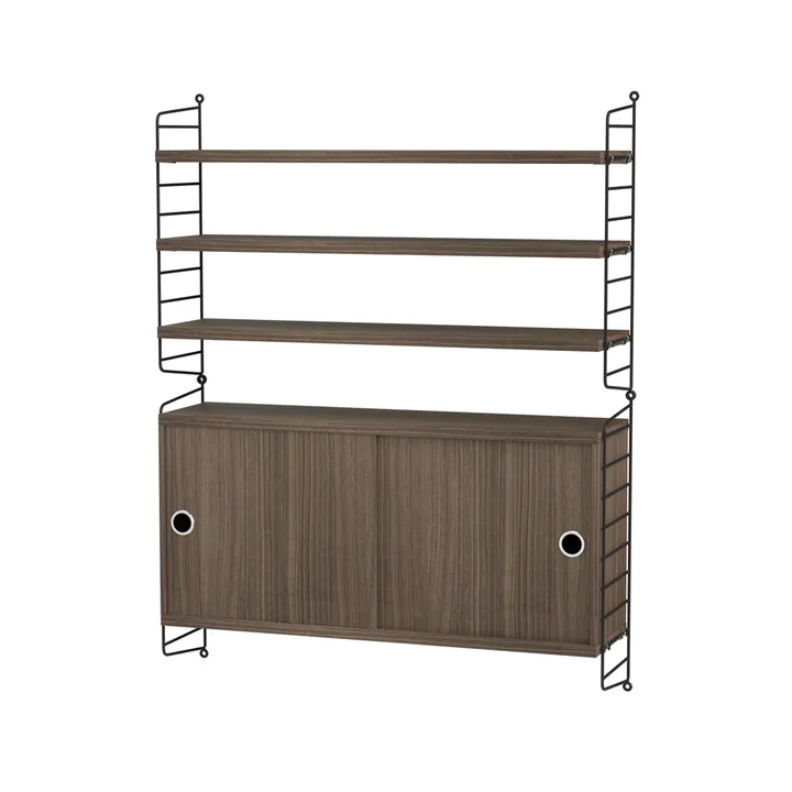 String living room walnut & black - Combination I - String