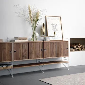 String living room walnut & white - Combination F - String