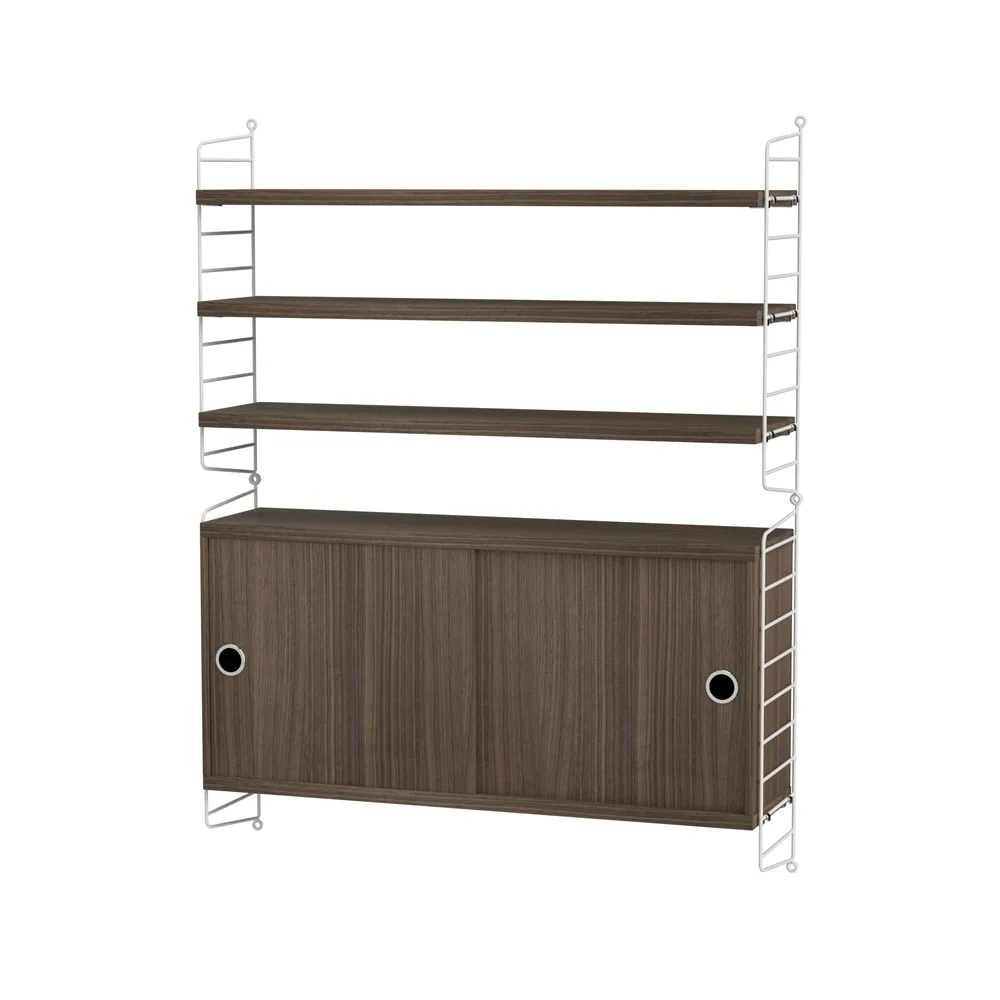 String living room walnut & white - Combination I,  String