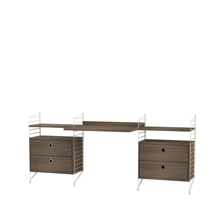 String office walnut & beige - Combination C - String