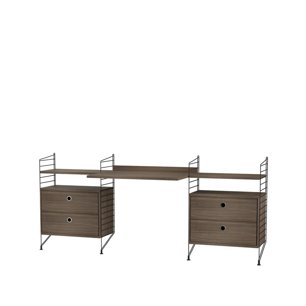 String office walnut & black - Combination C,  String