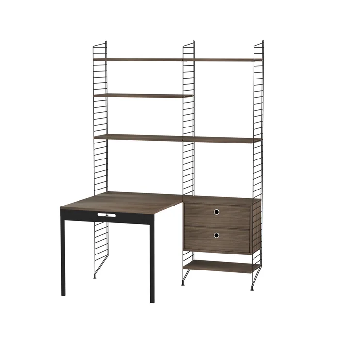 String office walnut & black - Combination E - String