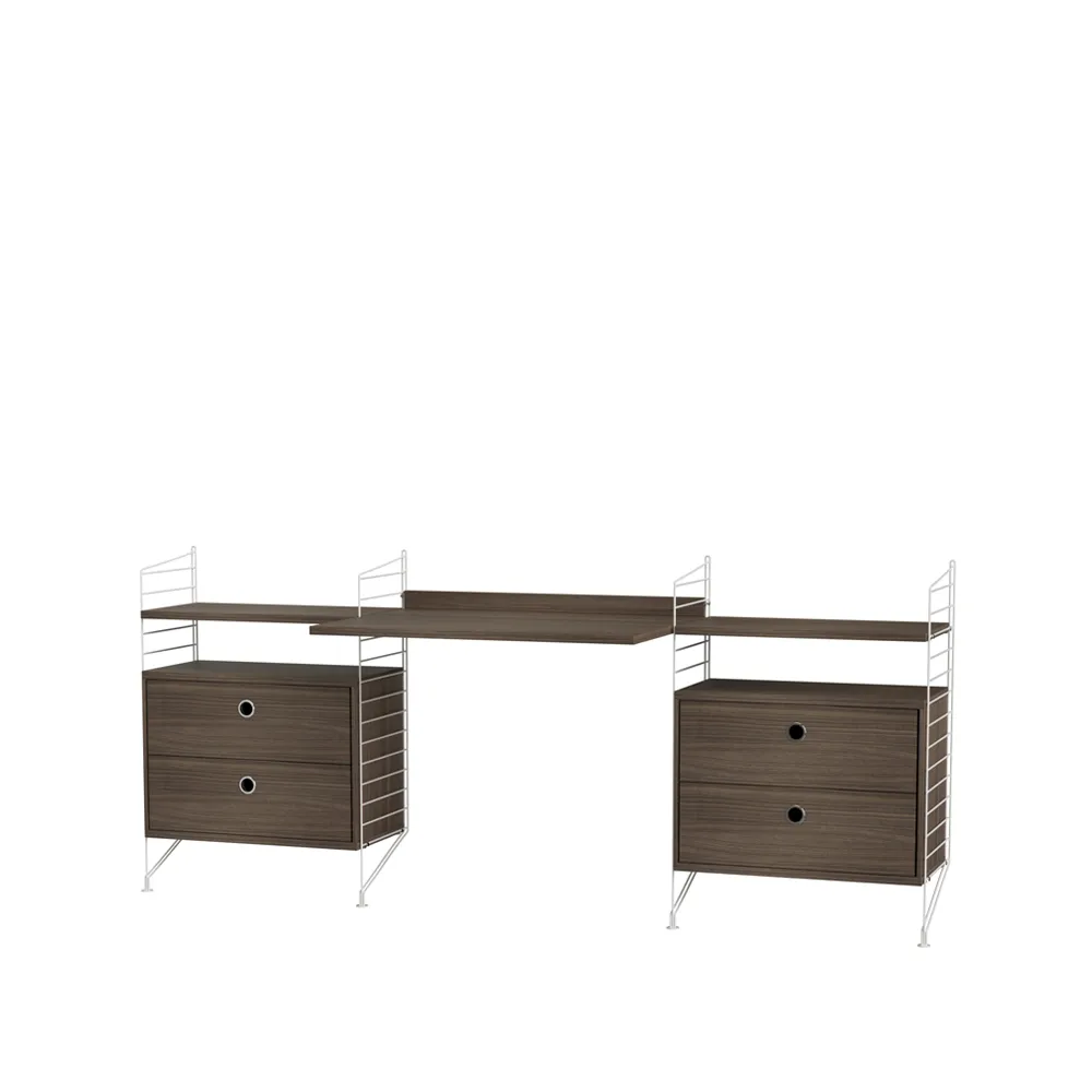 String office walnut & white - Combination C,  String