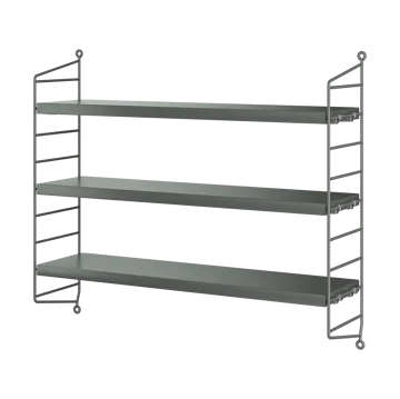 String Pocket wall shelf - Dark grey - String