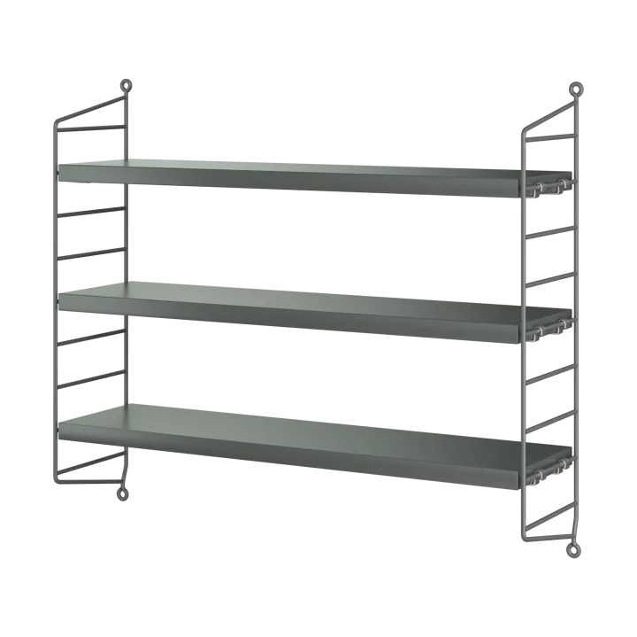 String Pocket wall shelf - Dark grey - String