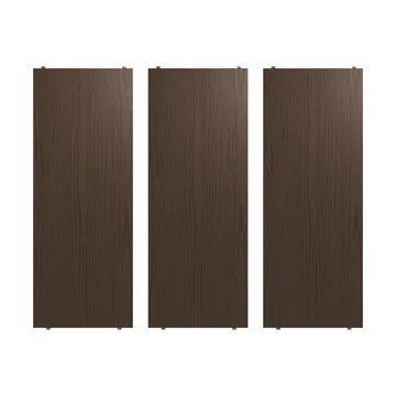 String shelf - Dark oak, 78x30 cm, 3-pack - String