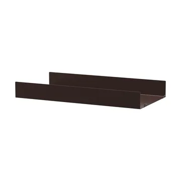 String shelf metal - Dark brown, 58x30 cm, high rim - String