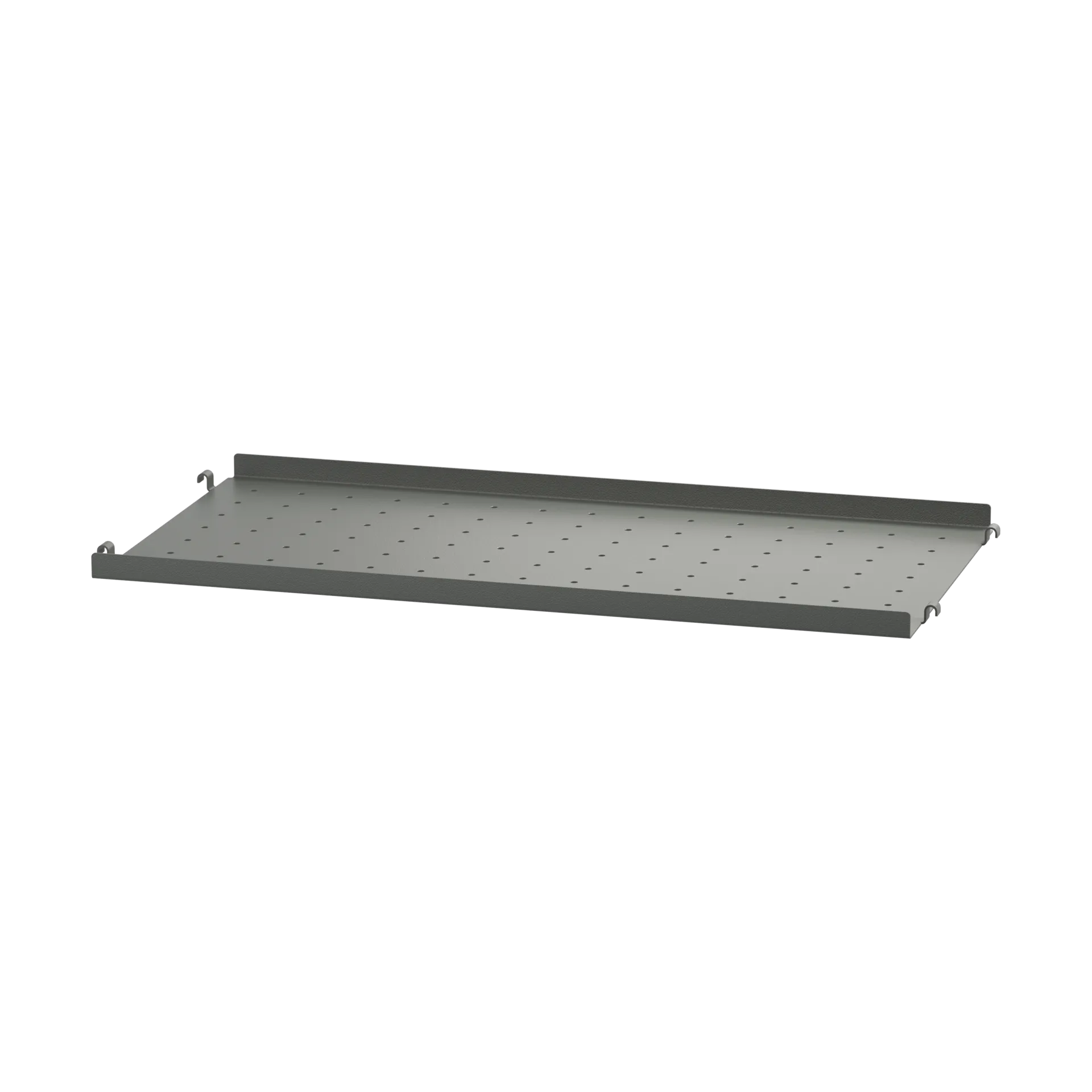 String shelf metal, Dark grey, 58x20 cm, low edge String