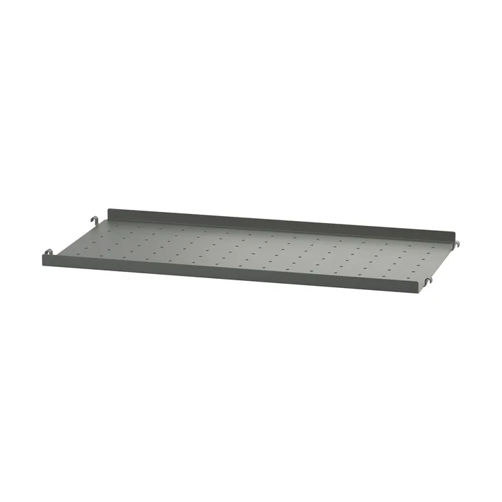 String shelf metal - Dark grey, 58x20 cm, low edge - String