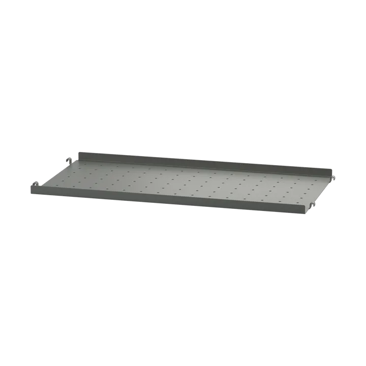 String shelf metal - Dark grey, 58x30 cm, low edge - String
